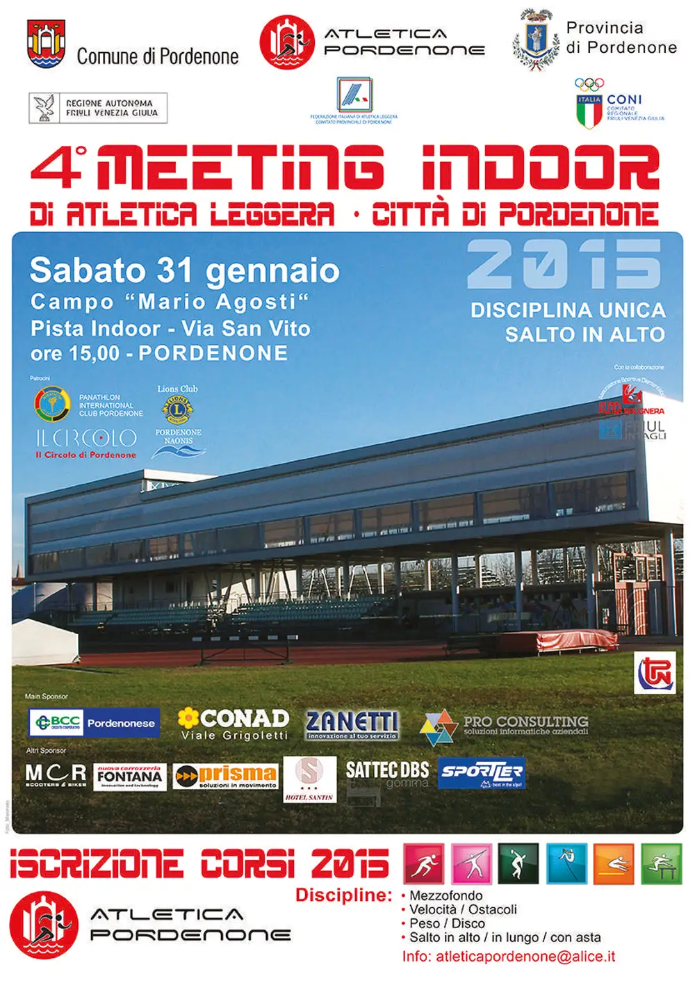 4° Meeting Indoor di Atletica Leggera – Città di Pordenone