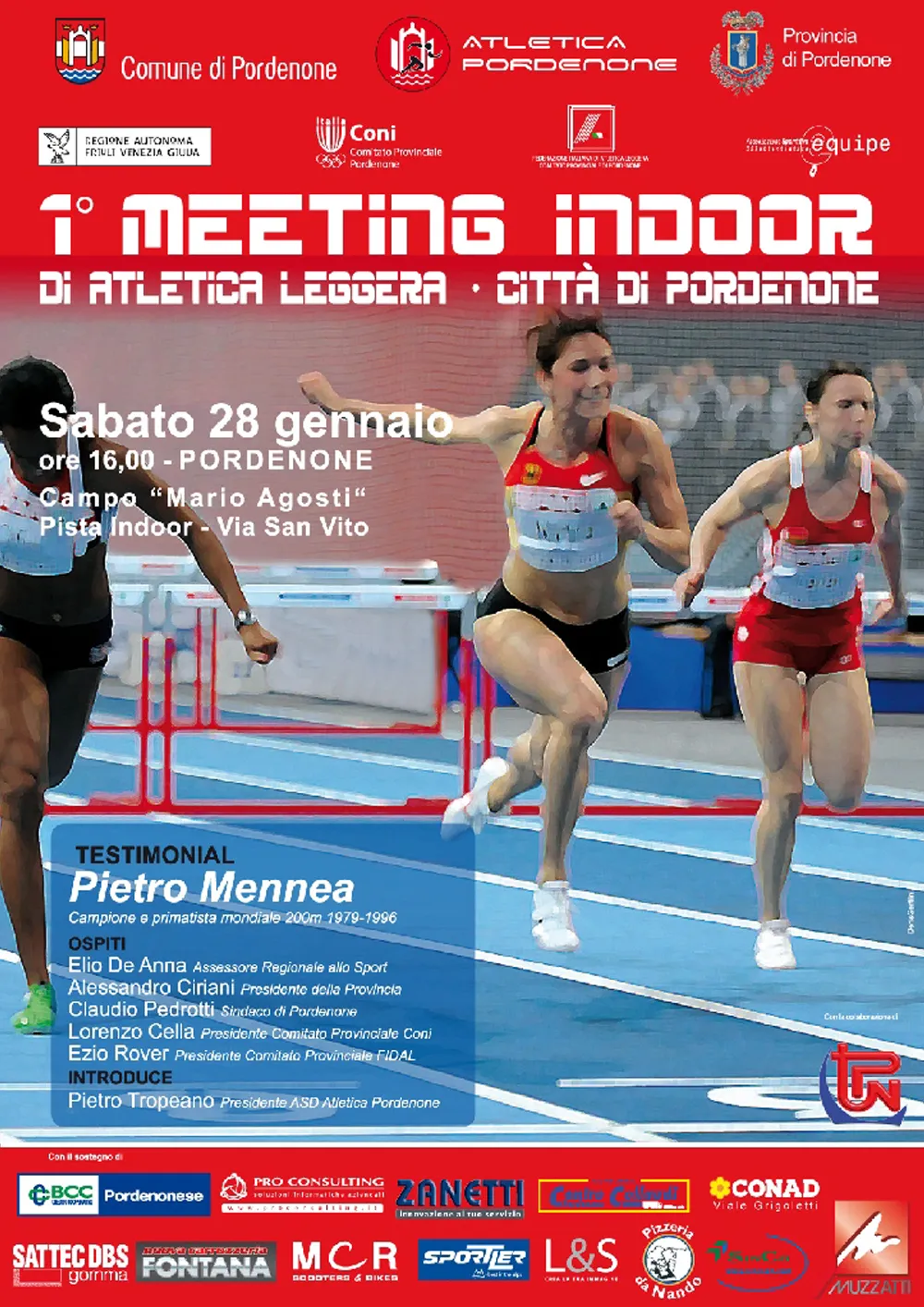 1° Meeting Indoor Atletica Pordenone con Pietro Mennea
